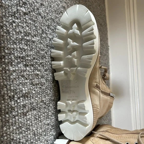 Suede, lace up with zipper on side. Combat. - Picture 3 of 4